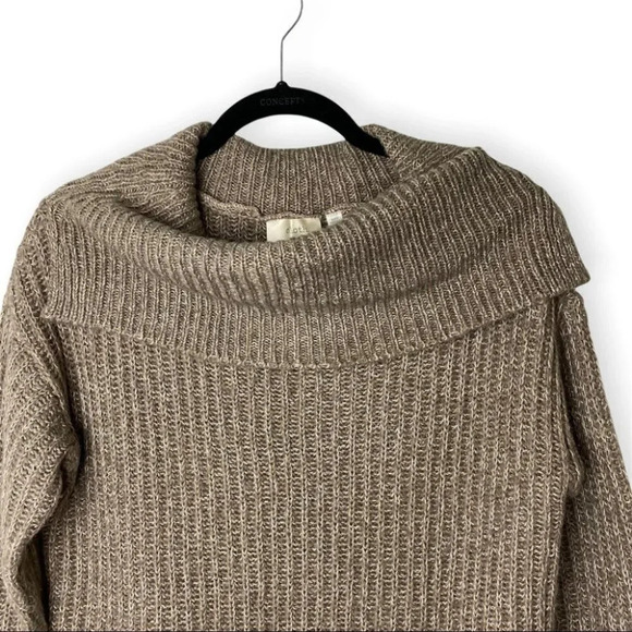 cloth. by RD Oversized Cowl Neck Brown Knit Sweater - Picture 3 of 6